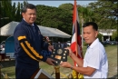 พลเรือโท วิพากษ์  น้อยจินดา ผู้บัญชาการฐานทัพเรือสัตหีบ เป็นประธานในพิธีปิดการแข่งขันกีฬาภายในฐานทัพเรือสัตหีบ ประจำปี ๒๕๕๘