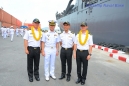 นาวาเอก จิรพงษ์  อภิชาตวงษ์  หัวหน้าท่าเรือจุกเสม็ด การท่าเรือสัตหีบ ฐานทัพเรือสัตหีบ เป็นผู้แทนฐานทัพเรือสัตหีบ ให้การต้อนรับเรือ RSS PERSISTENCE เรือฝึกนักเรียนนายเรือทำการสาธารณรัฐสิงคโปร์ 