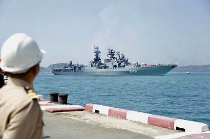 กองทัพเรือ โดยฐานทัพเรือสัตหีบ ให้การต้อนรับ กองทัพเรือรัสเซีย เนื่องในโอกาสเดินทางมาฝึกทางทะเล